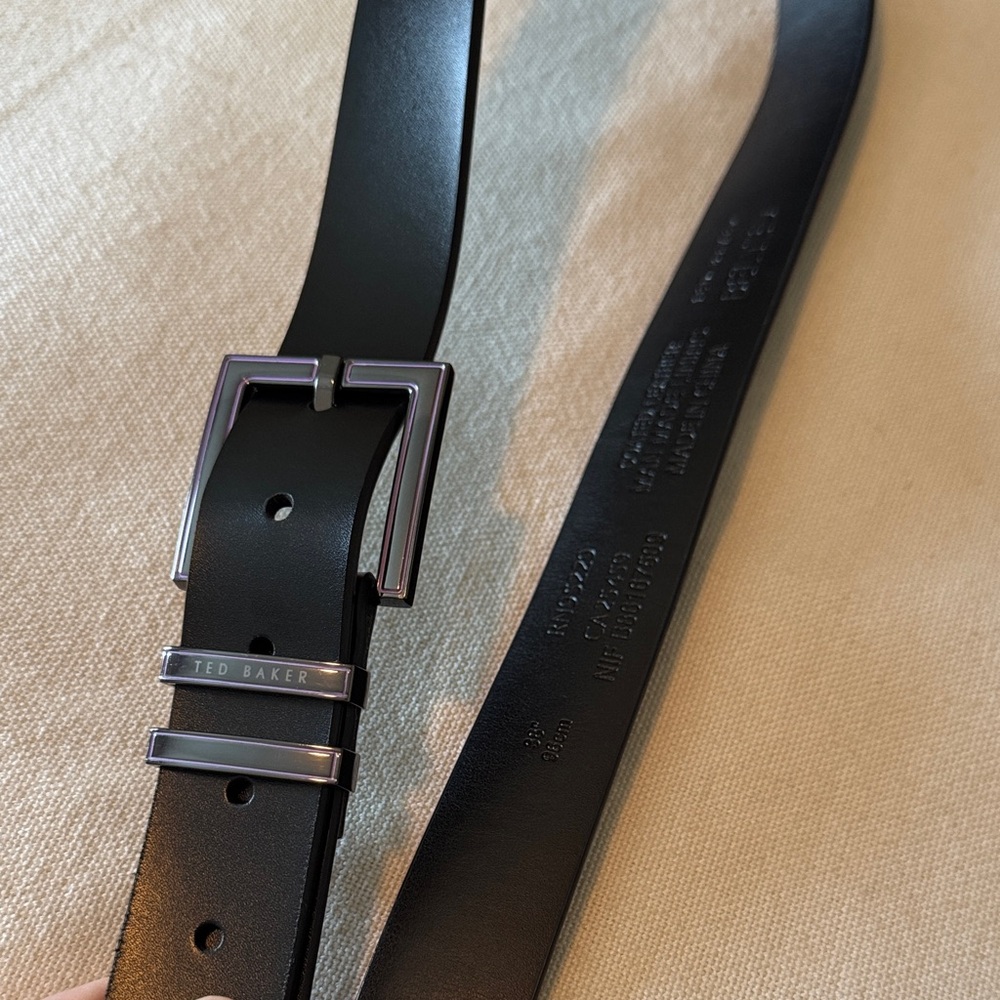 Ted Baker Formal Black Leather Belt